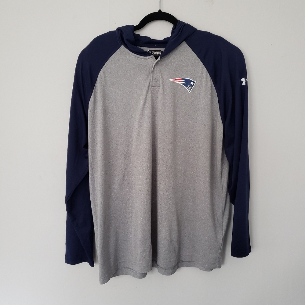 NfL gray Combine Authentic 2XL Hoodie Patriots